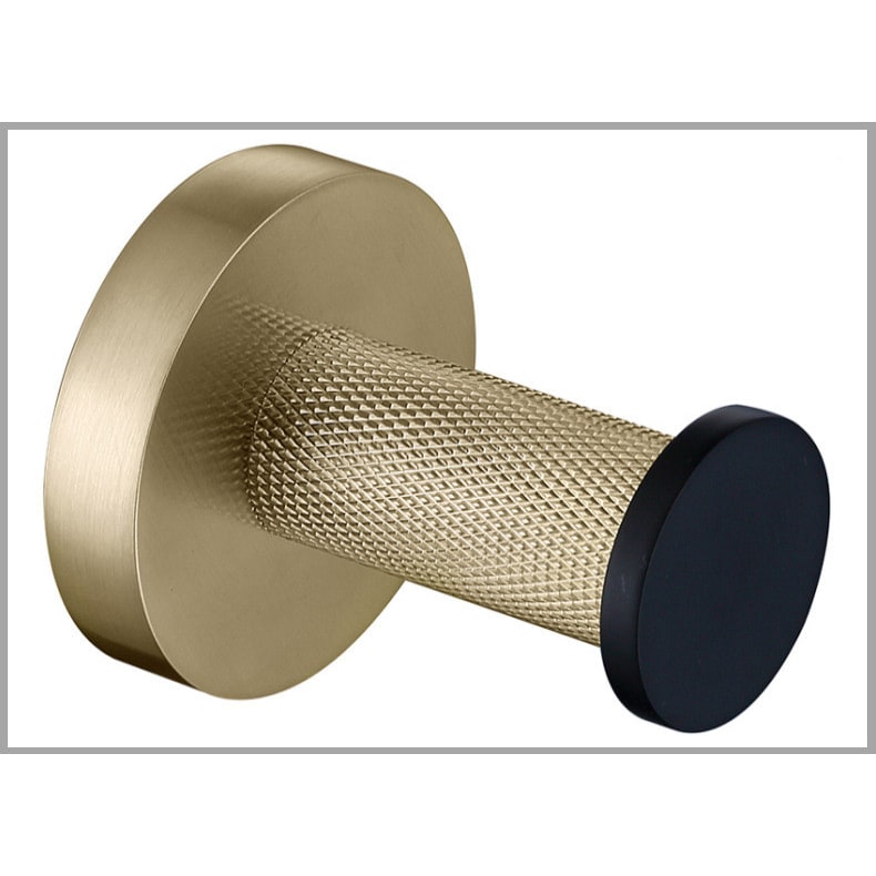 Elegant Wall-Mounted Towel Bar with Luxe Gold Highlights
