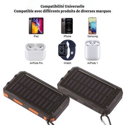 10,000 mAh Waterproof Shockproof Solar Battery – Rechargeable