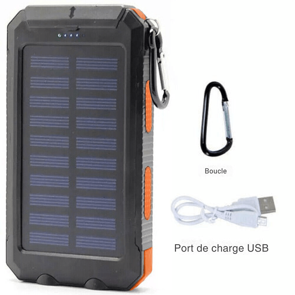 10,000 mAh Waterproof Shockproof Solar Battery – Rechargeable
