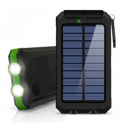 8000mAh Solar Battery - Dual USB, Waterproof, Shockproof, LED