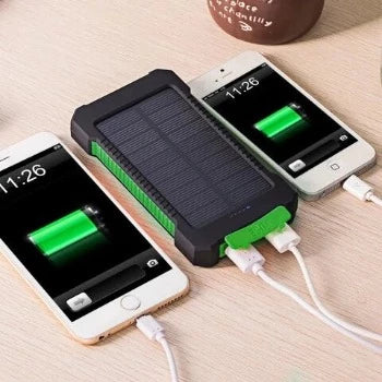 8000mAh Solar Battery - Dual USB, Waterproof, Shockproof, LED