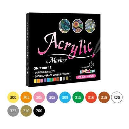 Buy 6 Get 6 Free | Colorful Acrylic Marker Set - Last Day Discount