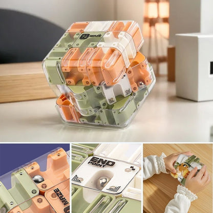 Interactive 3D Maze Challenge Cube for Kids