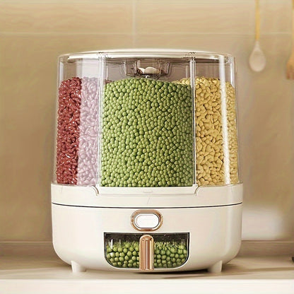 Rotating Pantry Organizer for Rice and Cereal - Airtight Food Storage Container