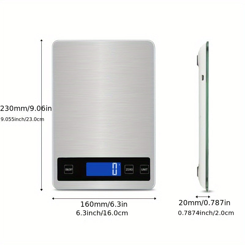 USB Rechargeable Food Weighing Scale – 15kg Precision Kitchen Measure