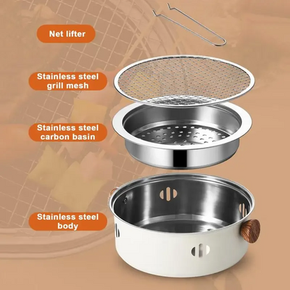 Compact Outdoor Grill for Barbecuing