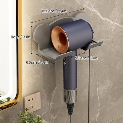 Wall-Mounted Holder for Hair Dryer in Bathroom
