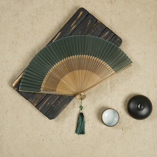 Bamboo Silk Handcrafted Fan
