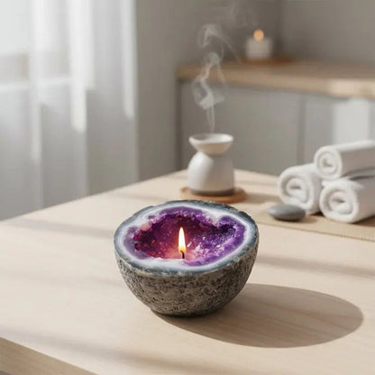 Instant Calm and Peaceful Ambiance in Minutes with Crystal Candle