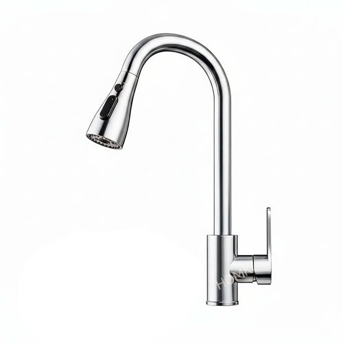 Flexible Pull-Out Kitchen Faucet with Swivel and Spray Options