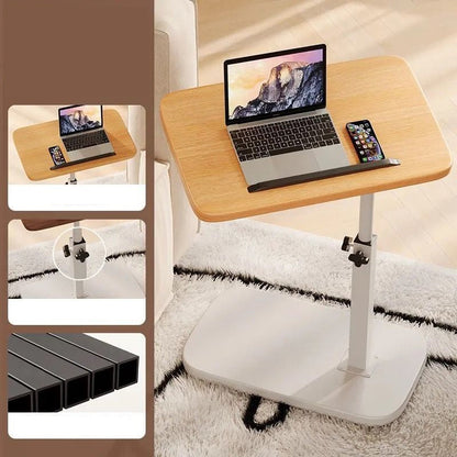Versatile Rolling Laptop Table with 360° Swivel Functionality