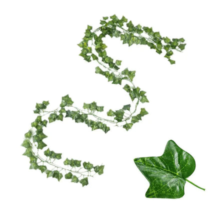 Artificial Ivy Vine | 2 m Hanging Garland | Silk Leaves for Home and Wall Decor