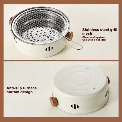 Compact Outdoor Grill for Barbecuing