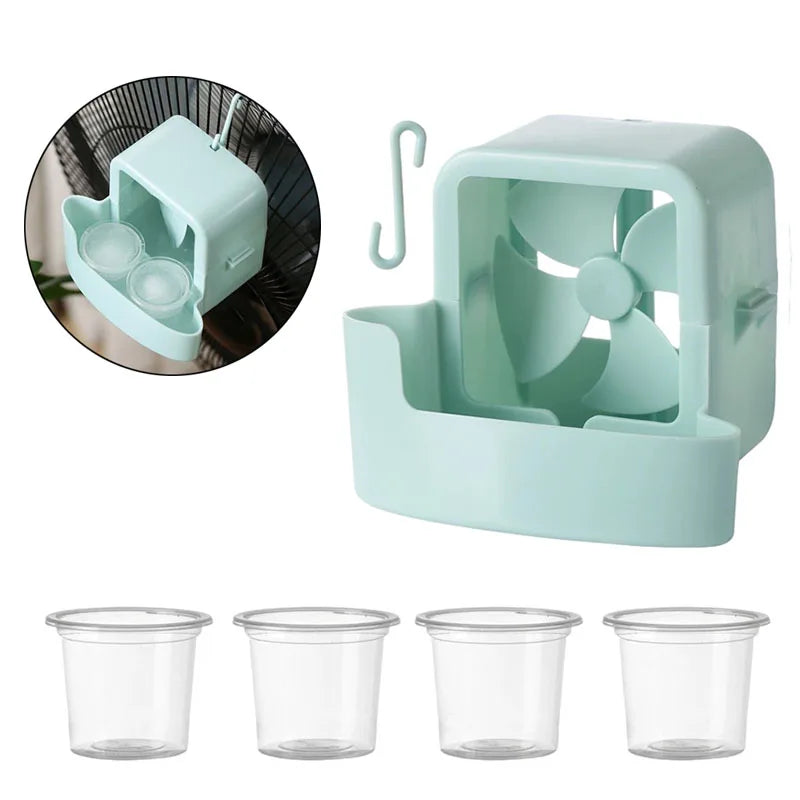 Cooling Fan Attachment with 4 Ice Containers for Enhanced Airflow