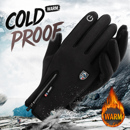 Winter Gloves with Zipper Design – Touchscreen and Waterproof