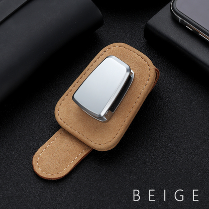Luxurious Leather Sunglasses Organizer for Your Vehicle