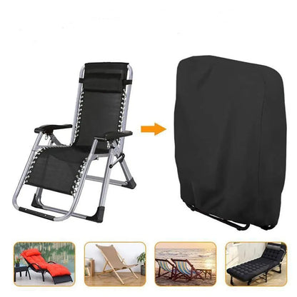 Outdoor Folding Chair Cover | UV-Resistant & Waterproof | 93x82 cm | Black