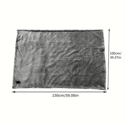 12V Cozy Heated Travel Blanket - Soft Flannel Comfort for Cars & Camping