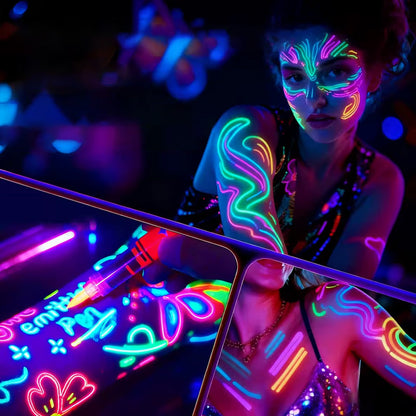 Waterproof Neon Face Paint for All-Night Glow