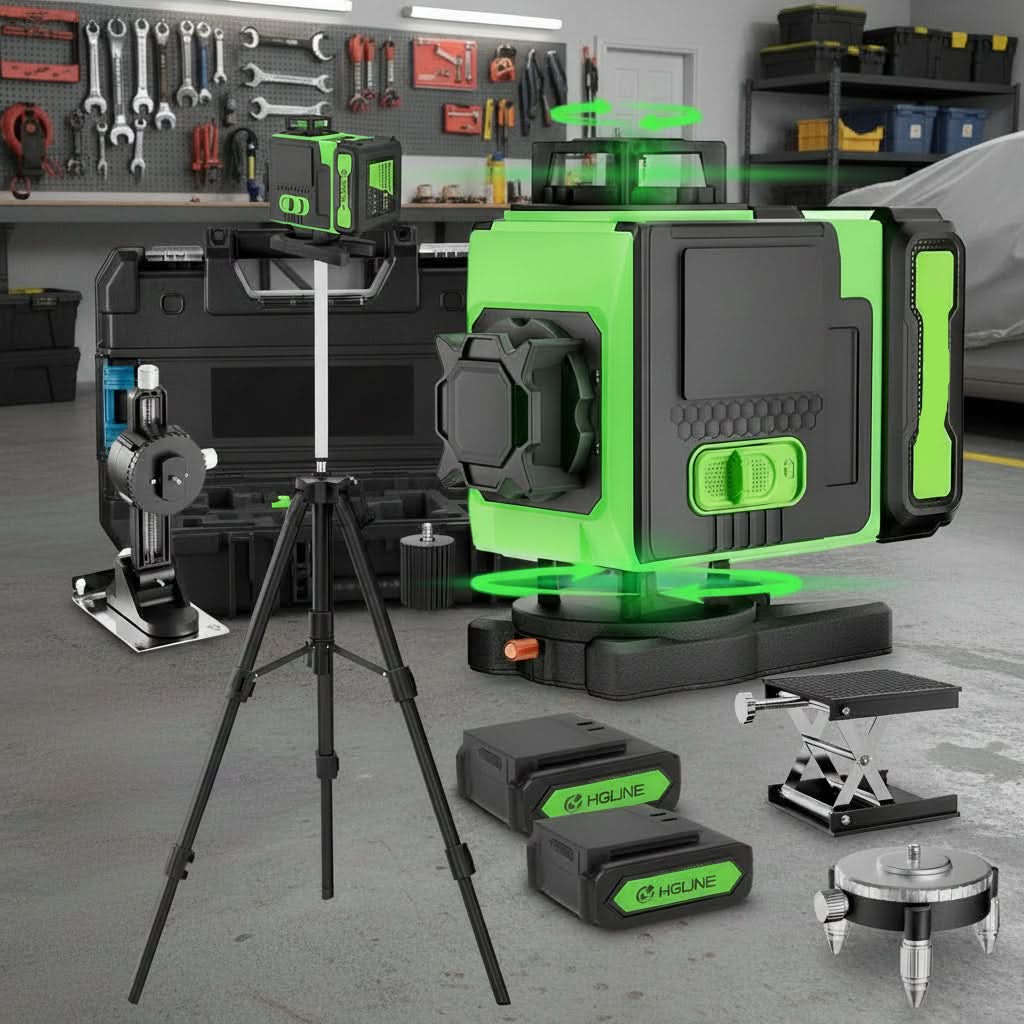 360-Degree Laser Leveling Tool for Accurate Construction Alignment