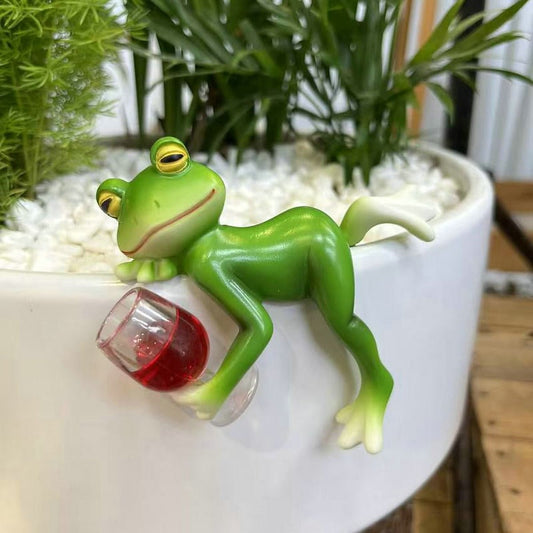 Cheeky Frog Decoration for Pots and Gardens