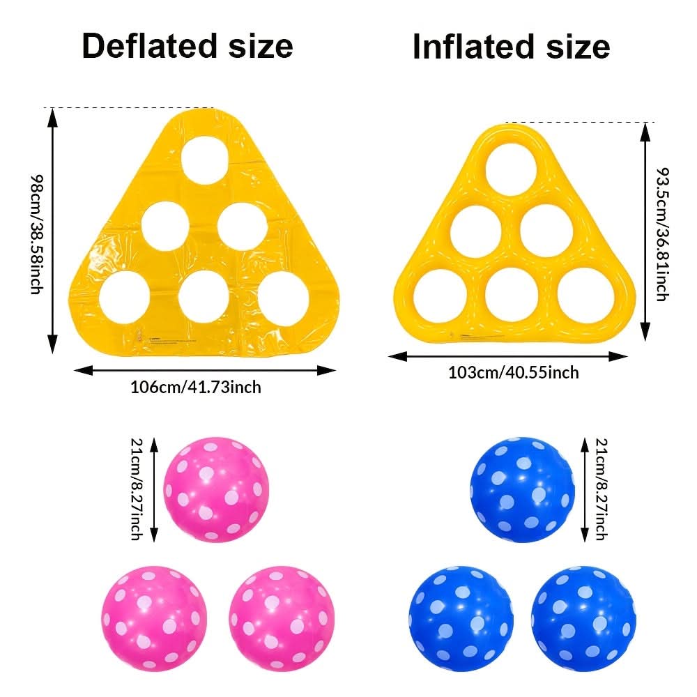 Inflatable Triangle Toss Game for Fun in the Water