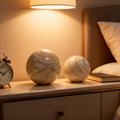 Elegant Natural Stone Sphere for Timeless Home Styling