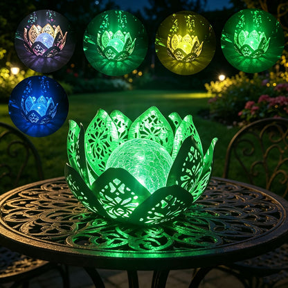 Solar Lotus Flower Table Lamp