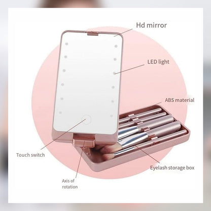 Flawless Makeup Application with Clean Brushes and Ideal Lighting