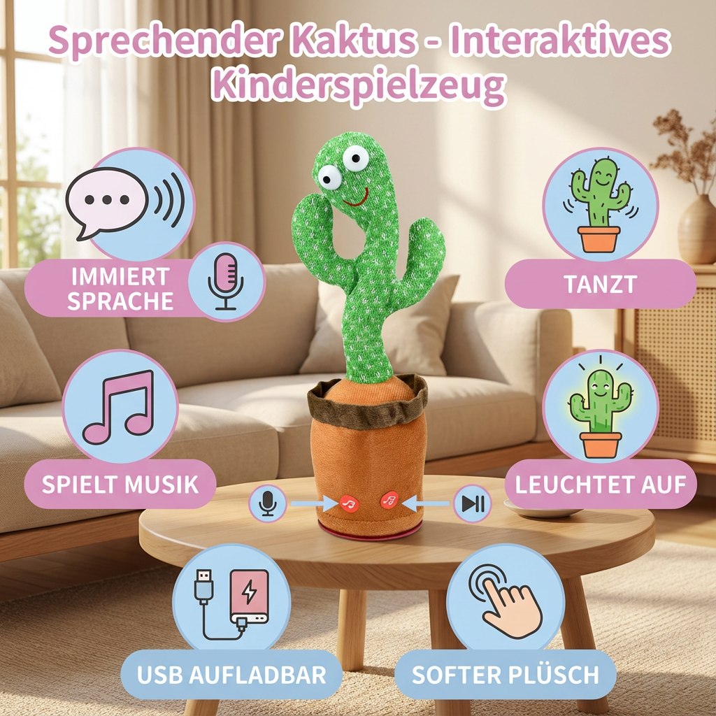 Talking Cactus - Interactive Toy for Kids