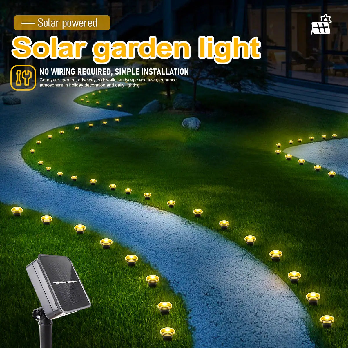 Solar LED Garden Path Lights | 15/30 LEDs | 8 Modes | IP65 Waterproof