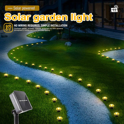 Solar LED Garden Path Lights | 15/30 LEDs | 8 Modes | IP65 Waterproof