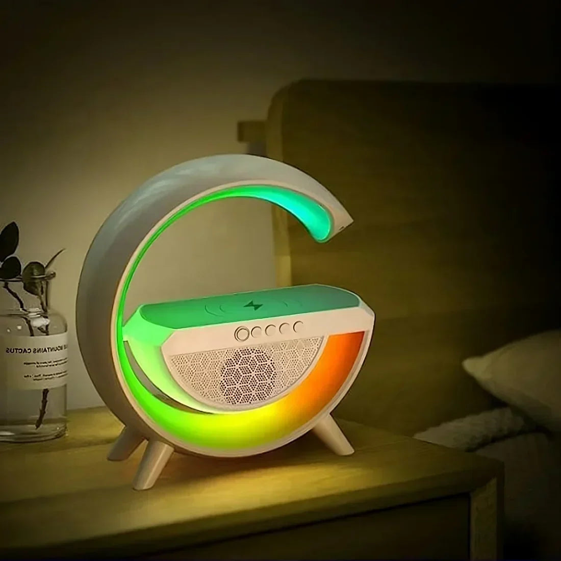 All-in-One Smart Lamp with Wireless Charging & Bluetooth Sound