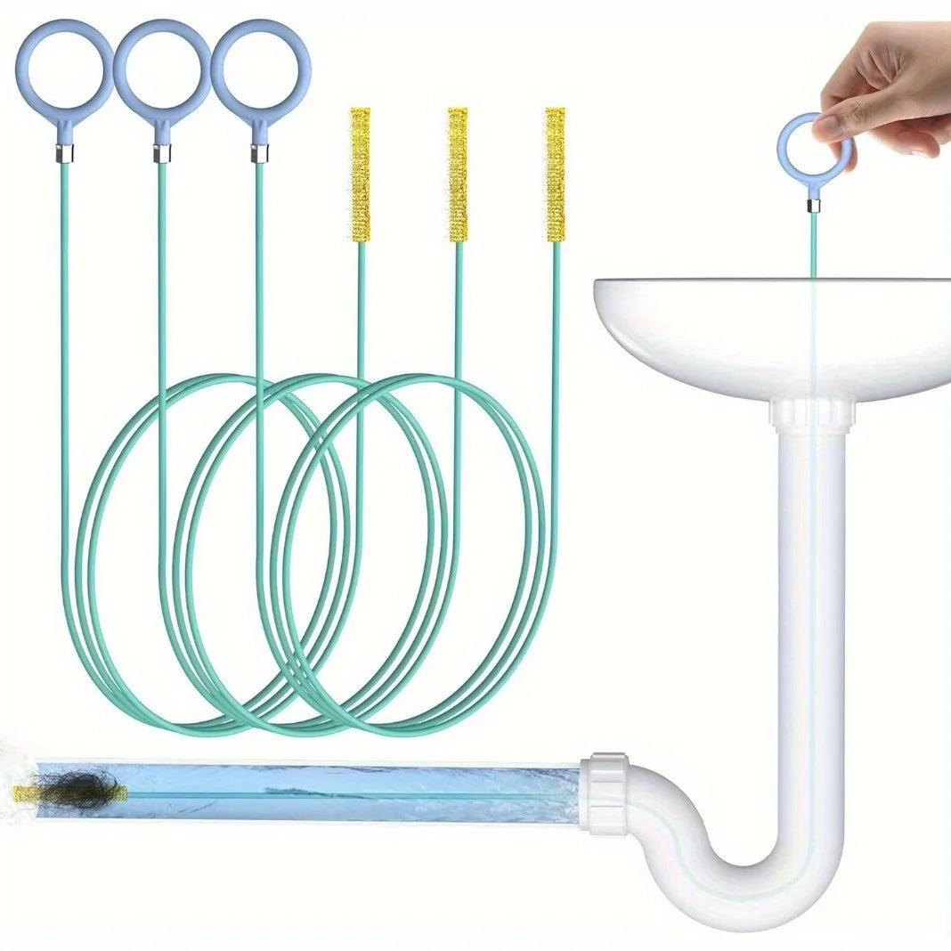Flexible Pipe Cleaning Spiral Tool | Nylon-Coated Drain Cleaner
