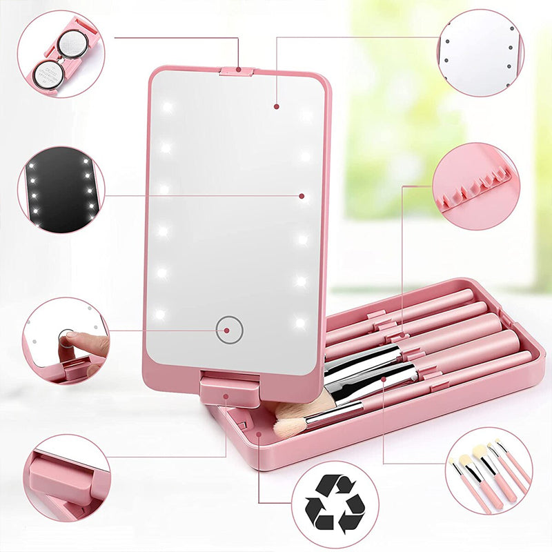 Flawless Makeup Application with Clean Brushes and Ideal Lighting
