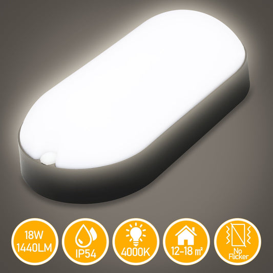 Energy-Efficient 15W Waterproof LED Ceiling Lights - Set of 2