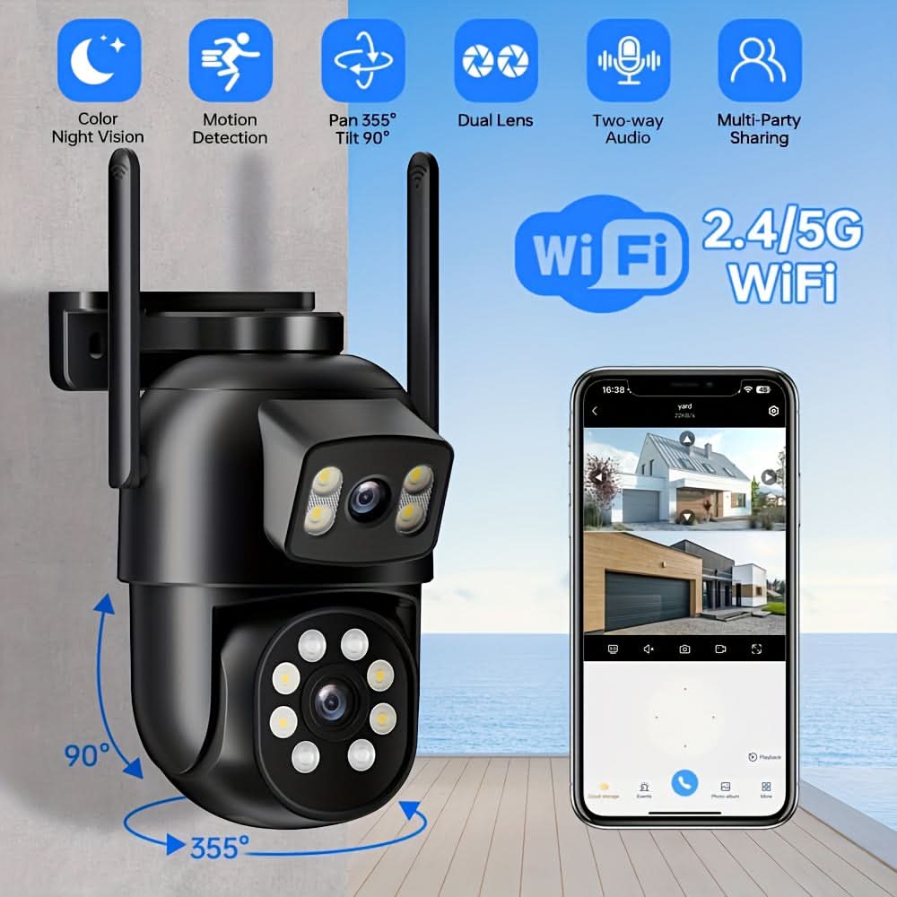 Dual Lens Surveillance Camera