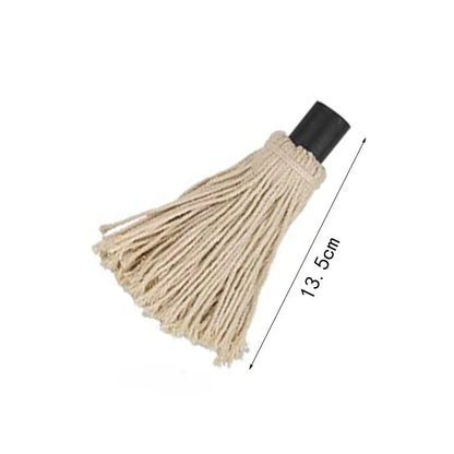 BBQ Grill Brush Set with Cotton Bristles and Wooden Handle for Marinade Application
