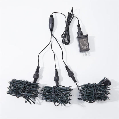 3-in-1 Waterproof LED Christmas String Lights with Meteor Effect – 360 LEDs for Outdoor Use