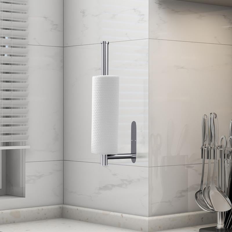 Stainless Steel Kitchen Towel Holder - Under Cabinet Mount