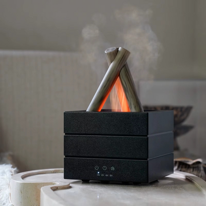 SerenityMist Diffuser with Flame Effect | Smart Ultrasonic Humidifier