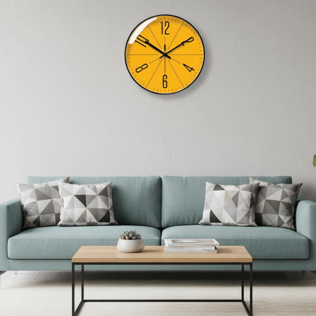 Silent Wall Clock in Nordic Design for Contemporary Home Decor