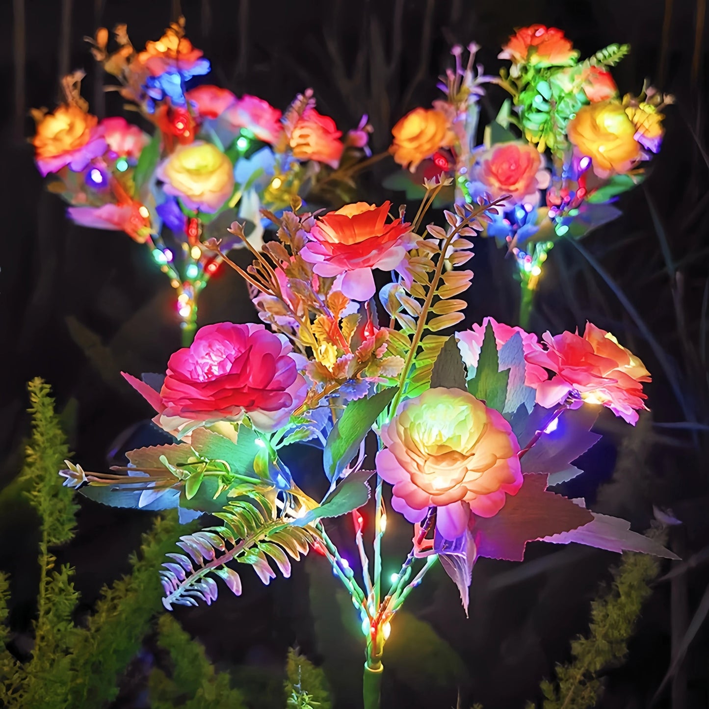 Hibiscus Solar Garden Light | LED Flower Lamp | 62 cm Height | IP65 Rated