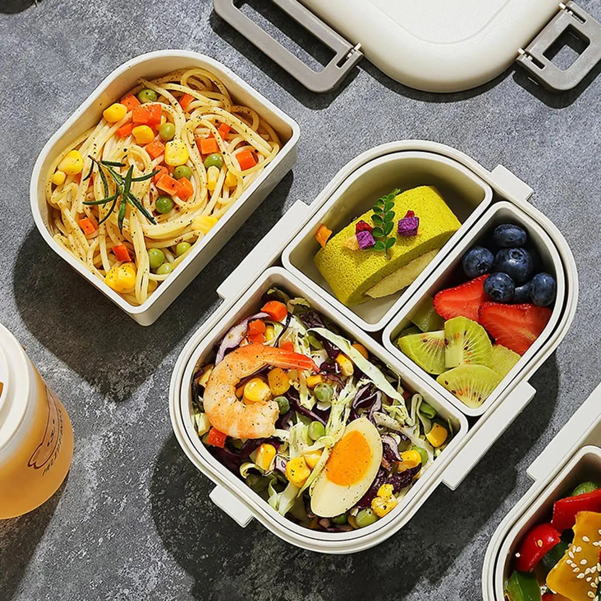 Smart Meal Prep Container with Customizable Sections & Insulated Bag