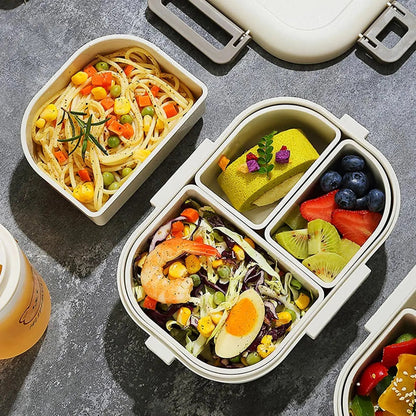Smart Meal Prep Container with Customizable Sections & Insulated Bag