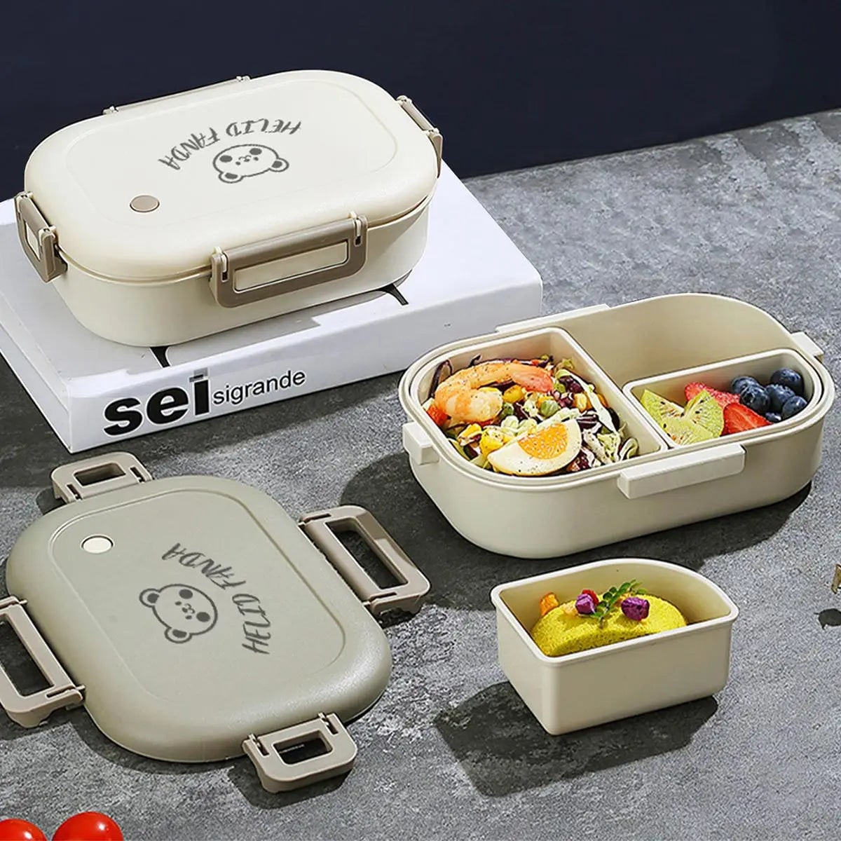Smart Meal Prep Container with Customizable Sections & Insulated Bag