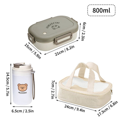 Smart Meal Prep Container with Customizable Sections & Insulated Bag