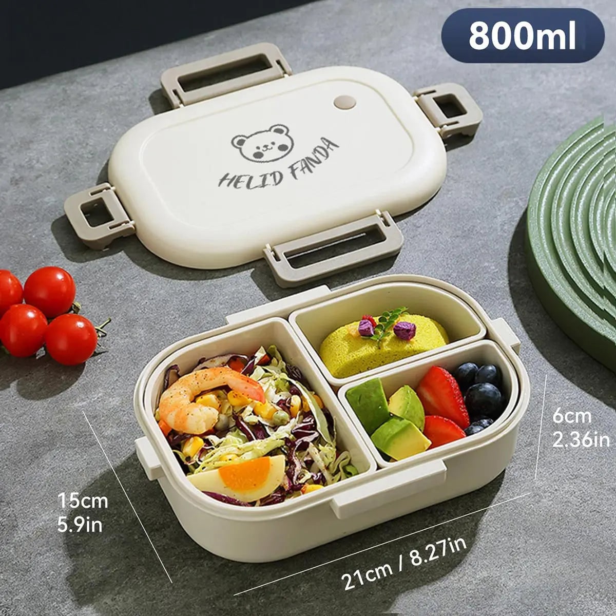 Smart Meal Prep Container with Customizable Sections & Insulated Bag