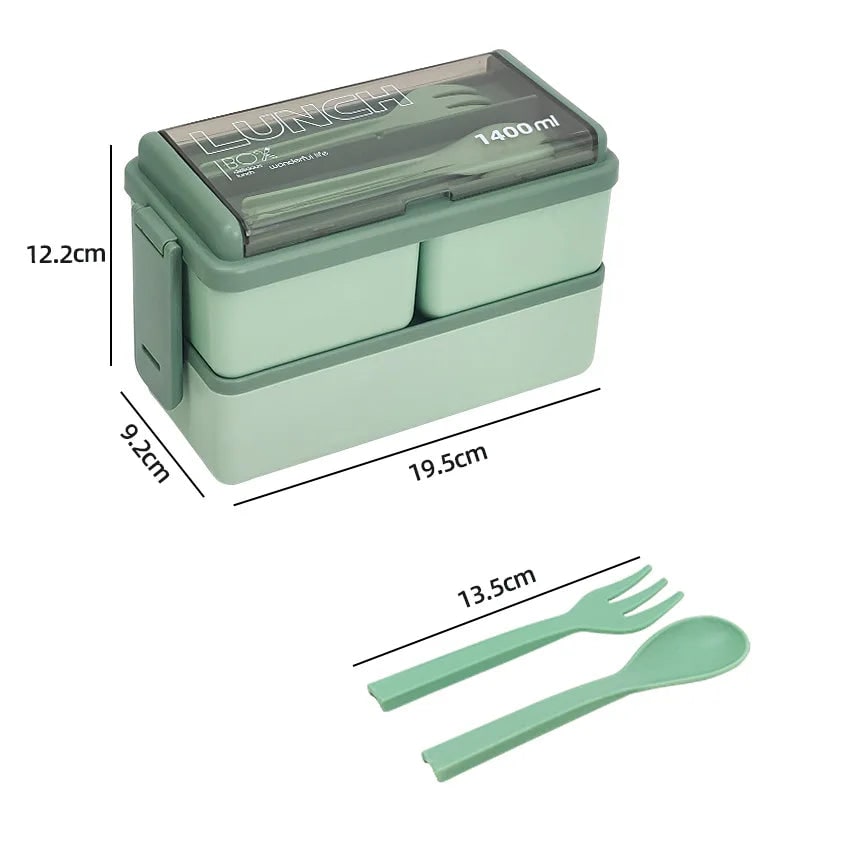 Versatile Dual-Layer Meal Container with Customizable Sections