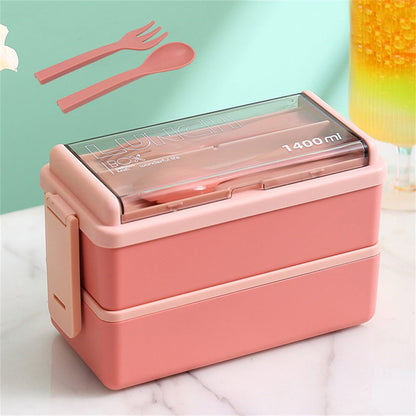 Versatile Dual-Layer Meal Container with Customizable Sections